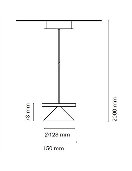 Belle Single Cone pendant light - Nexia - Conical lamp