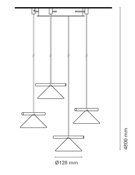 Belle Chandelier 02 pendant light - Nexia - Modern lamp with 4 lights
