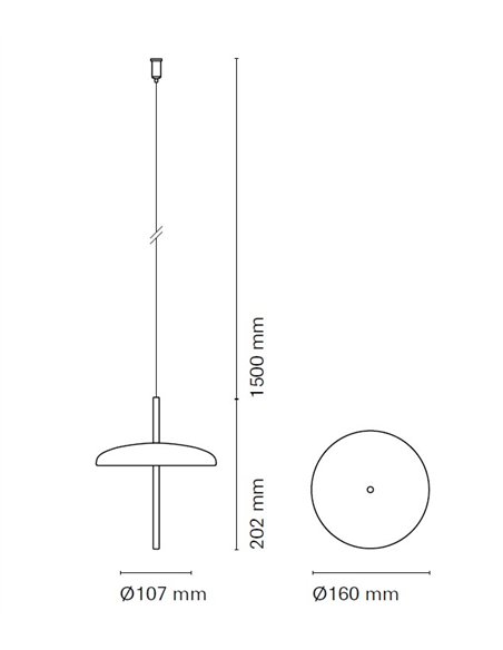 Porte pendant light - Nexia - Modern lamp in various colours