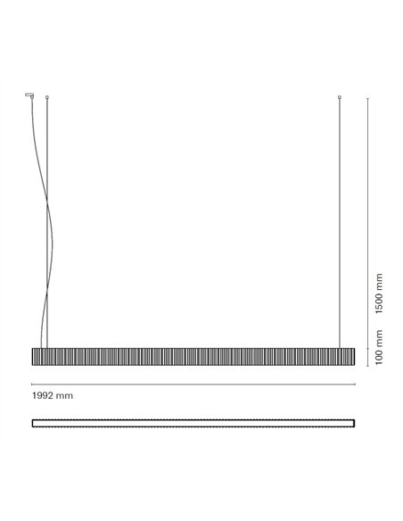 Dune pendant light - Nexia - Linear lamp in 3 sizes