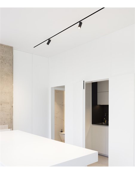 48V Mini Zoom track spotlight - Nexia - Adjustable black spotlight