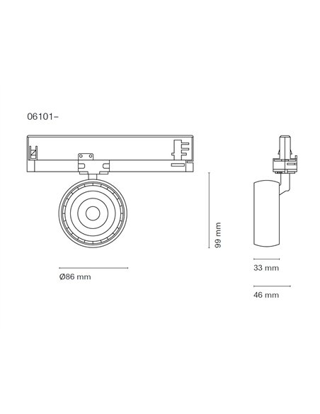 Eye track spotlight - Nexia - Adjustable LED spotlight