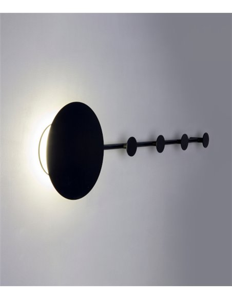 Han coat-rack wall light - Faro - LED black lamp