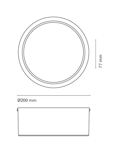 Hol Down ceiling light - Nexia - Round lamp suitable for outdoor use