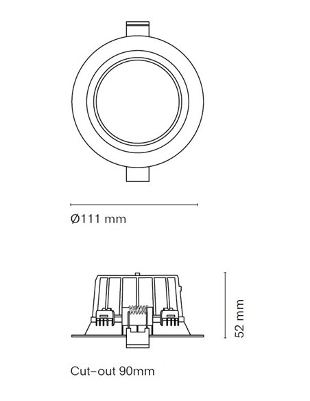 Hol recessed downlight - Nexia - Ceiling lamp in 3 sizes