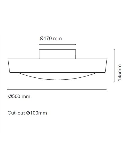 Plaf Down ceiling light - Nexia - Circular lamp in 2 sizes