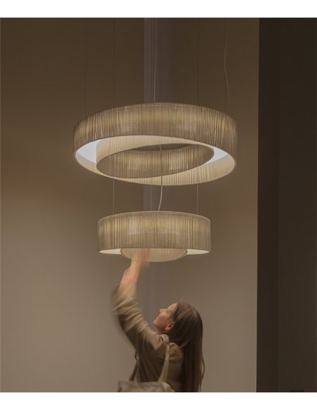 Anel pendant light - a-emotional light - White stainless steel shade