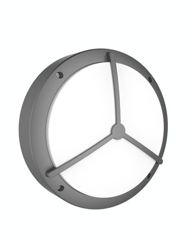 Mercedes outdoor wall light - Iberlamp - Round anthracite lamp