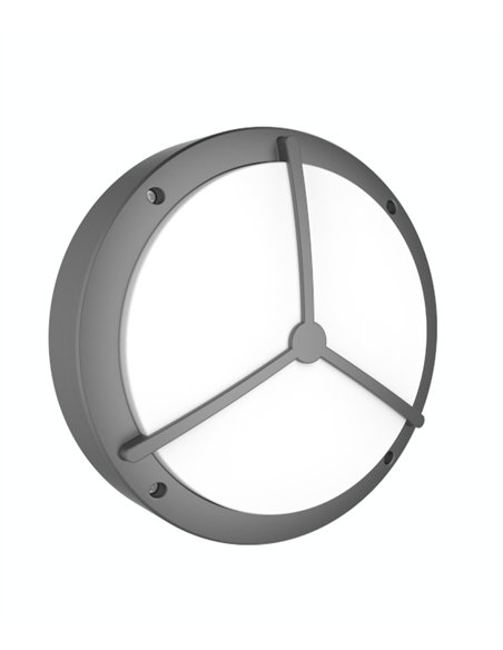 Mercedes outdoor wall light - Iberlamp - Round anthracite lamp