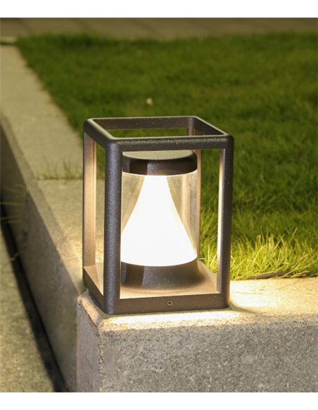 Terra outdoor bollard and pier lamp - Iberlamp - Anthracite LED design