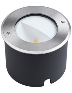 Niza outdoor recessed ground light - Iberlamp - Round anthracite design, Ø 16 cm 2