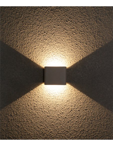 Zerouno outdoor wall light - Iberlamp - Modern anthracite design