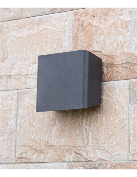 Zerouno outdoor wall light - Iberlamp - Modern anthracite design