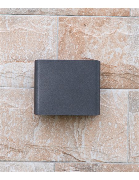 Zerouno outdoor wall light - Iberlamp - Modern anthracite design