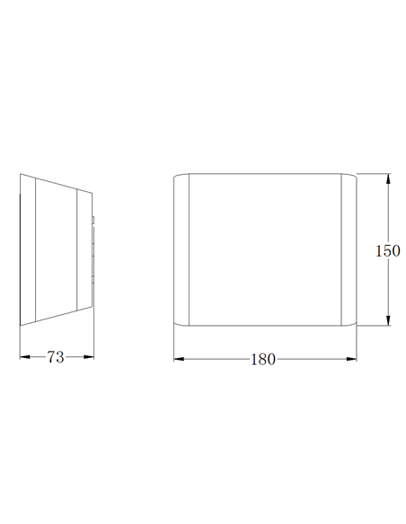 Zerouno outdoor wall light - Iberlamp - Modern anthracite design