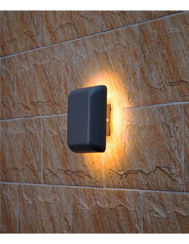 Ova wall light - Iberlamp - Anthracite outdoor wall lamp