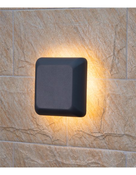 Ova wall light - Iberlamp - Anthracite outdoor wall lamp