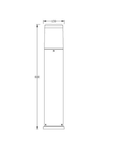 Terra outdoor bollard - Iberlamp - LED lamp, height: 62 cm