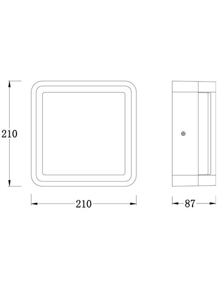 Alhambra wall/ceiling light - Iberlamp - Square outdoor lamp