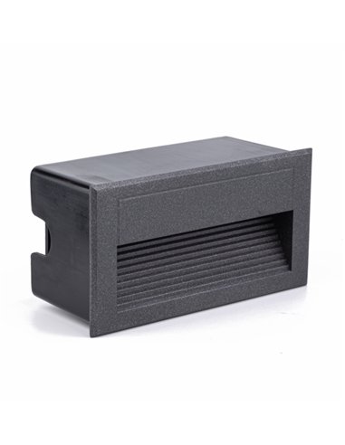 Valle recessed wall light - Iberlamp - Linear anthracite design