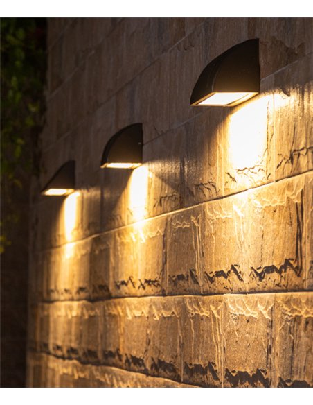 Dover outdoor wall light - Iberlamp - Anthracite lamp with downlight