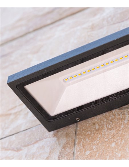 Dover outdoor wall light - Iberlamp - Anthracite lamp with downlight