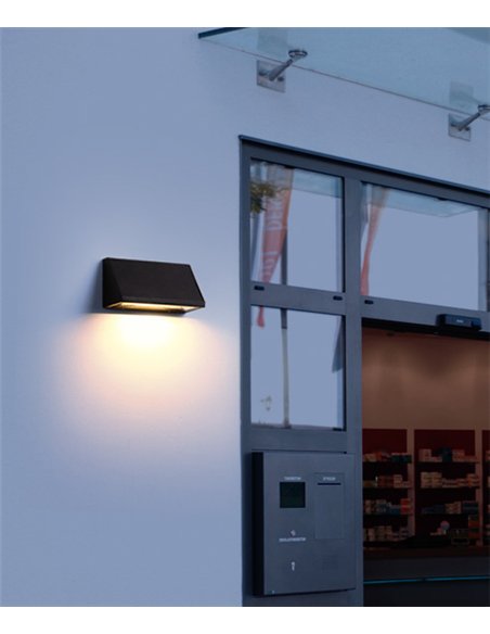 Dover outdoor wall light - Iberlamp - Anthracite lamp with downlight