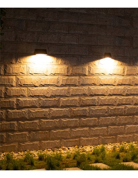 Dover outdoor wall light - Iberlamp - Anthracite lamp with downlight