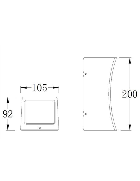 Slide outdoor wall light - Iberlamp - Anthracite lamp with dual lighting