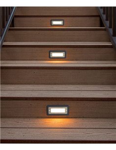 Malta recessed wall light - Iberlamp - Linear lamp in anthracite