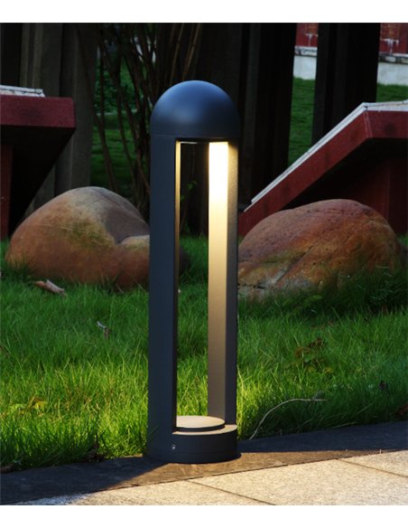 Gate outdoor bollard - Iberlamp - Anthracite lamp, 60 cm