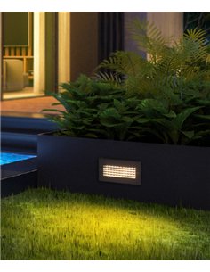 Nerja outdoor recessed wall light - Iberlamp - Linear anthracite design