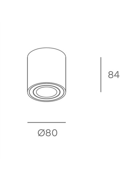 Era ceiling spotlight - FORLIGHT - Round GU10 design