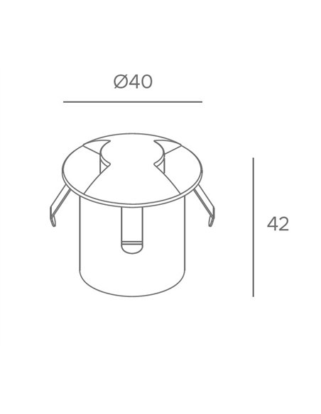 Senya outdoor recessed ground light - FORLIGHT - Aluminium ground spotlight