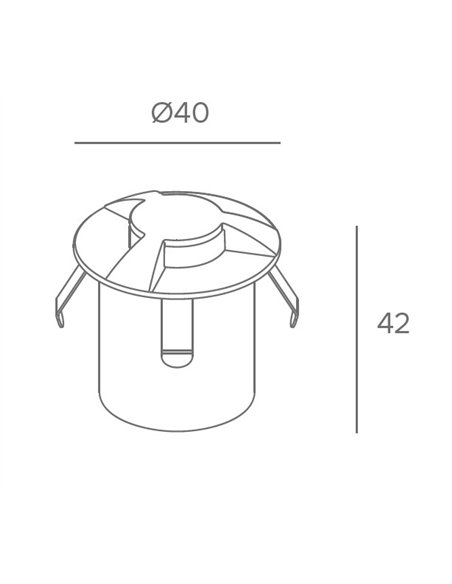 Senya outdoor ground spotlight - FORLIGHT - Round LED design