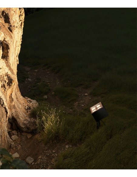 Crest outdoor projector - FORLIGHT - Black spike lamp