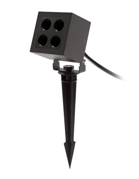 Crest outdoor projector - FORLIGHT - Black spike lamp