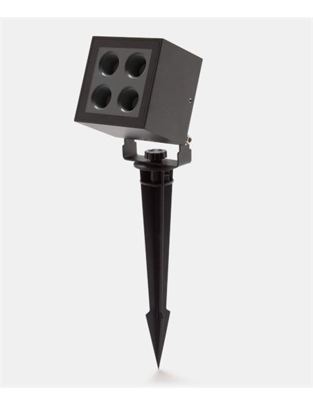 Crest outdoor projector - FORLIGHT - Black spike lamp