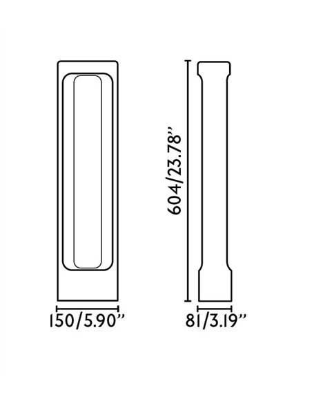 Totem outdoor bollard - Faro - Grey cement lantern 