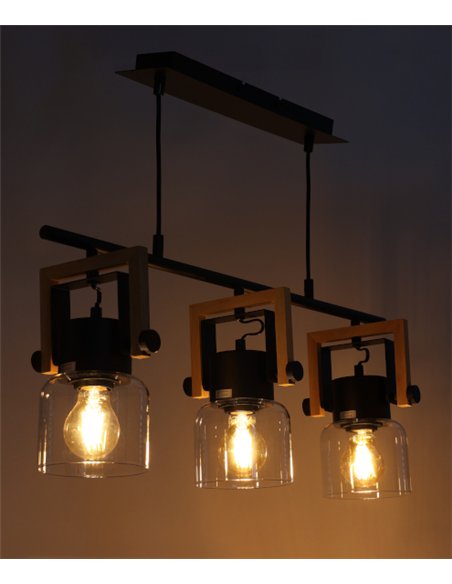 Nordica pendant lamp - IDP Lampshades - Linear lamp with 3 lights