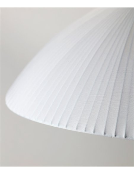 Makonis pendant lamp - IDP Lampshades - Decorative white lamp with curved shade