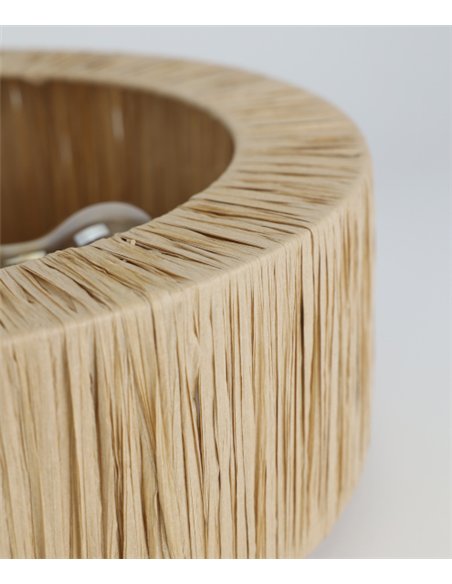 Gareth ceiling light - IDP Lampshades - Boho chic raffia lamp