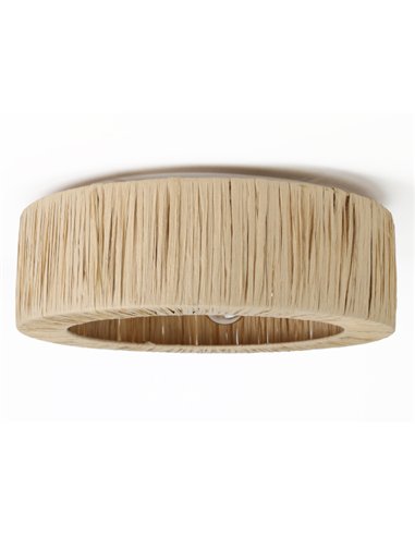 Gareth ceiling light - IDP Lampshades - Boho chic raffia lamp