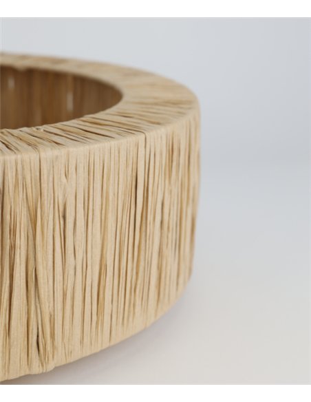 Gareth ceiling light - IDP Lampshades - Boho chic raffia lamp