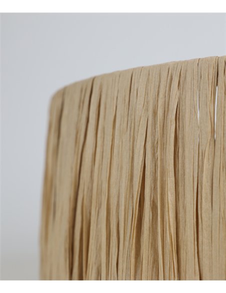 Gareth ceiling light - IDP Lampshades - Boho chic raffia lamp