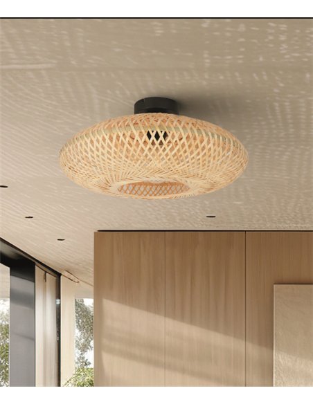 Ceylan ceiling light - IDP Lampshades - Natural wicker ceiling lamp