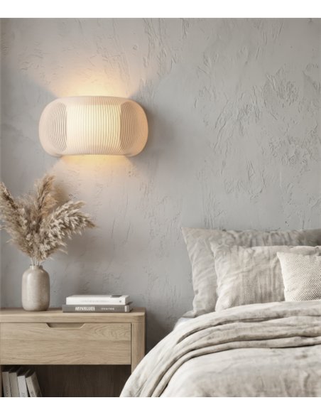 Mirta wall sconce - ACB - Lampshade with textile strips