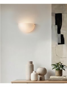 Dina opal/chrome wall light - ACB - Double layer glass, 25 cm