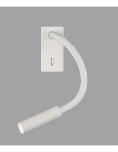 Aplique de pared LED de metal con flexo para lectura en 2 colores 3200K – Cio – ACB Iluminación