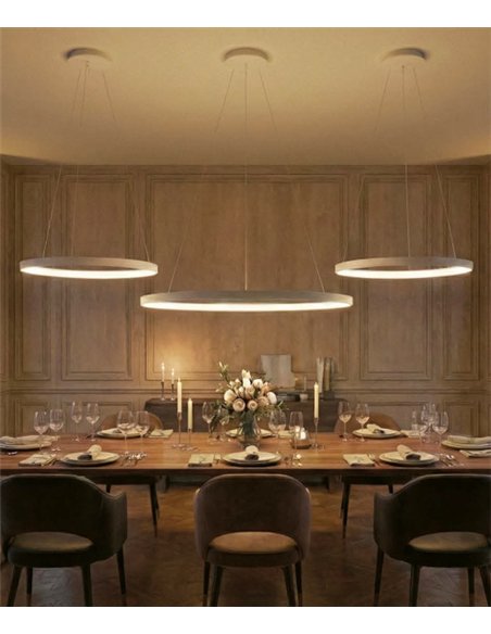 Grace ceiling pendant light - ACB - LED, cylindrical shape, white